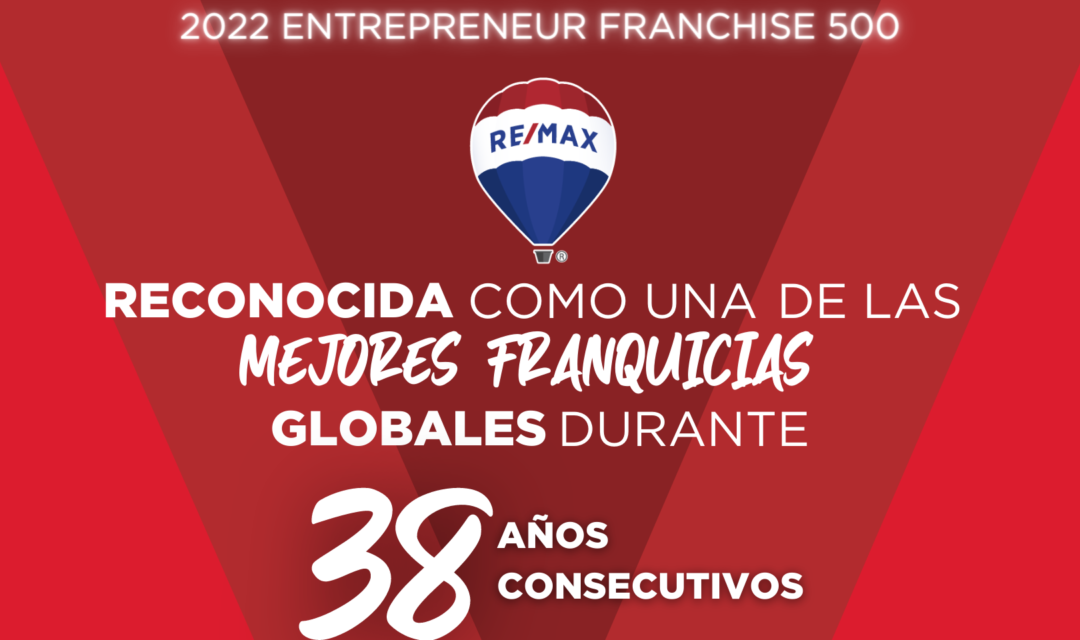 RE/MAX sigue en el top de franquicias por 38º año consecutivo